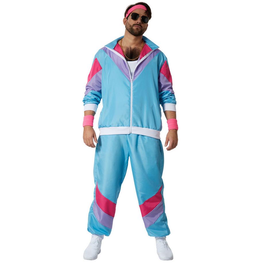 Tectake  Costume da uomo Tuta da jogging retrò anni '80 '90 