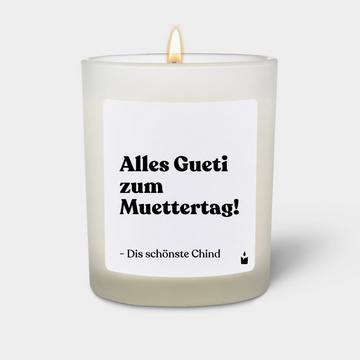 Duftkerze Flowery Alles Gueti zum Muettertag! - Dis schönste Chind
