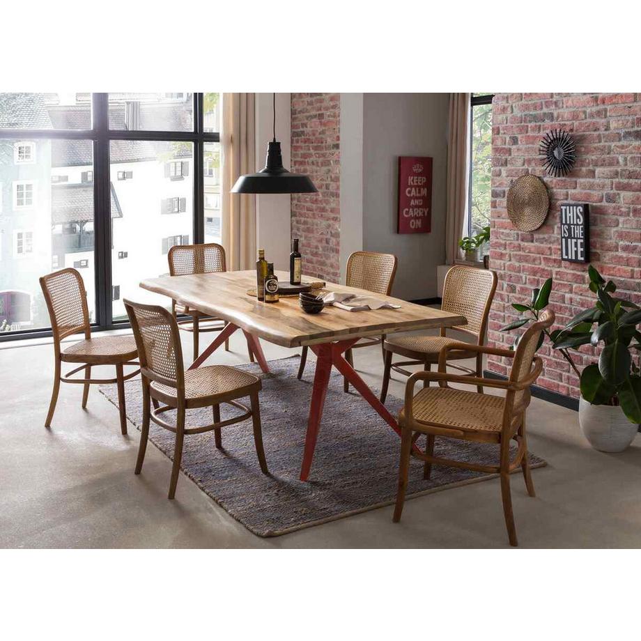 mutoni Table de salle à manger Nexia brun antique 220x100  