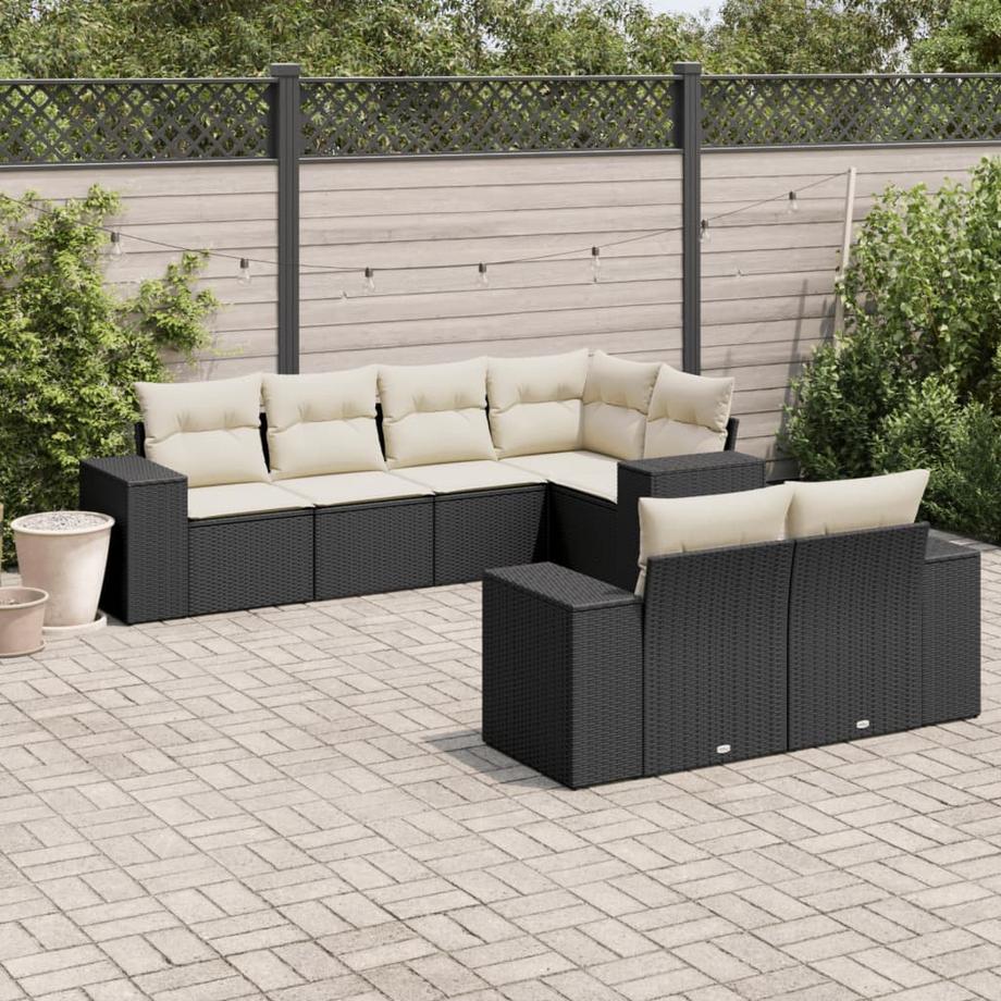 VidaXL set divano da giardino Polirattan  
