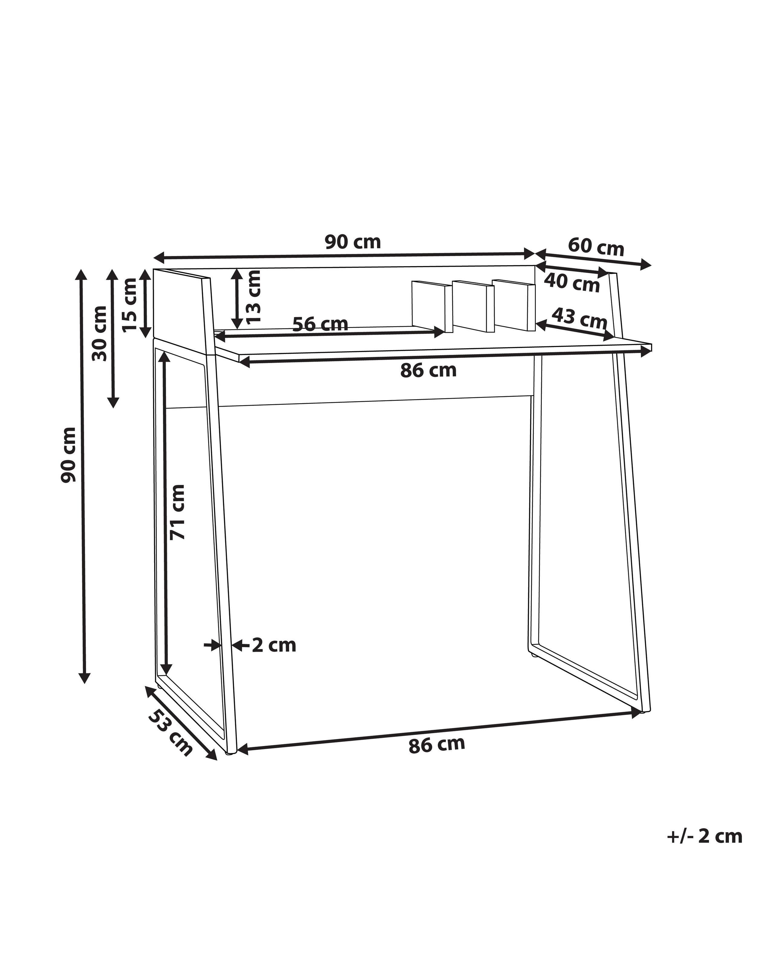 Beliani Schreibtisch aus MDF-Platte Modern ANAH  