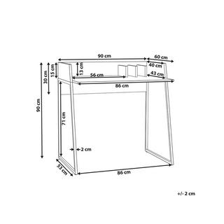 Beliani Table de bureau en MDF Moderne ANAH  