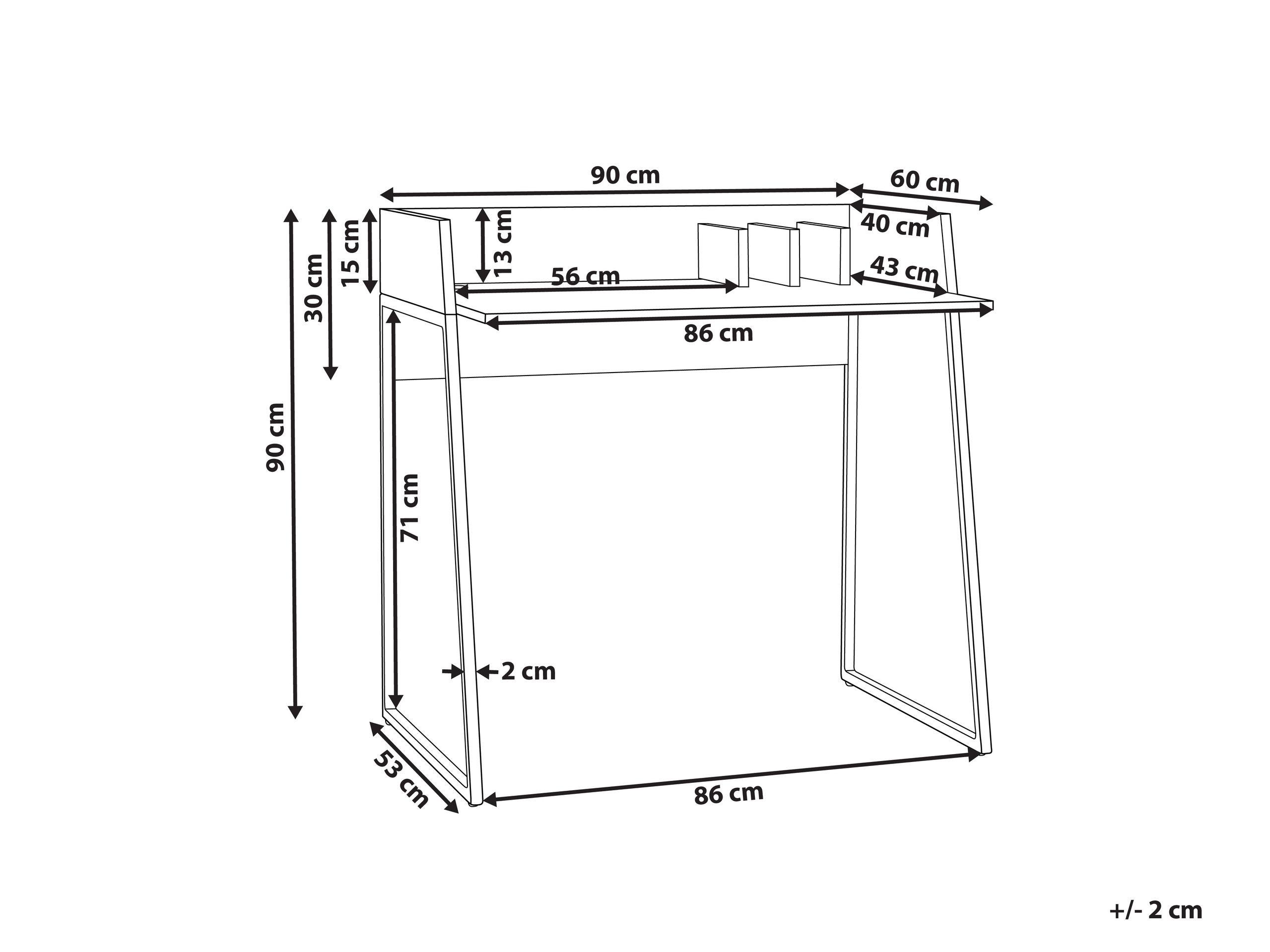 Beliani Table de bureau en MDF Moderne ANAH  