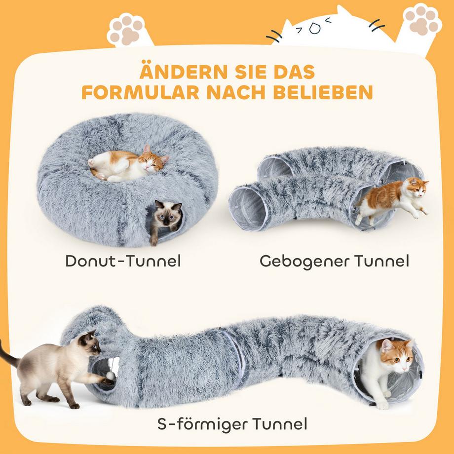 PawHut  Tunnel pour chat 