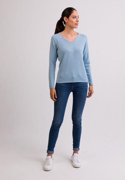 CASH-MERE.CH Pullover Cashmere Scollo a V  