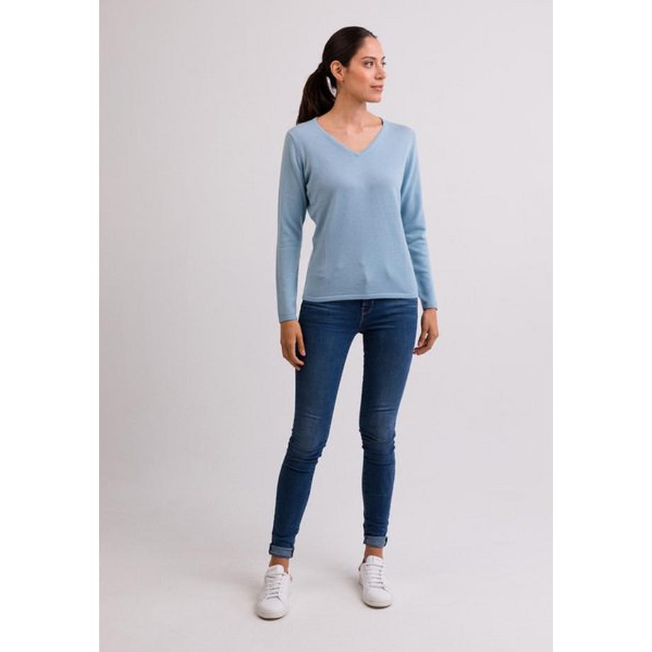 CASH-MERE.CH Kaschmir V-Ausschnitt Pullover  