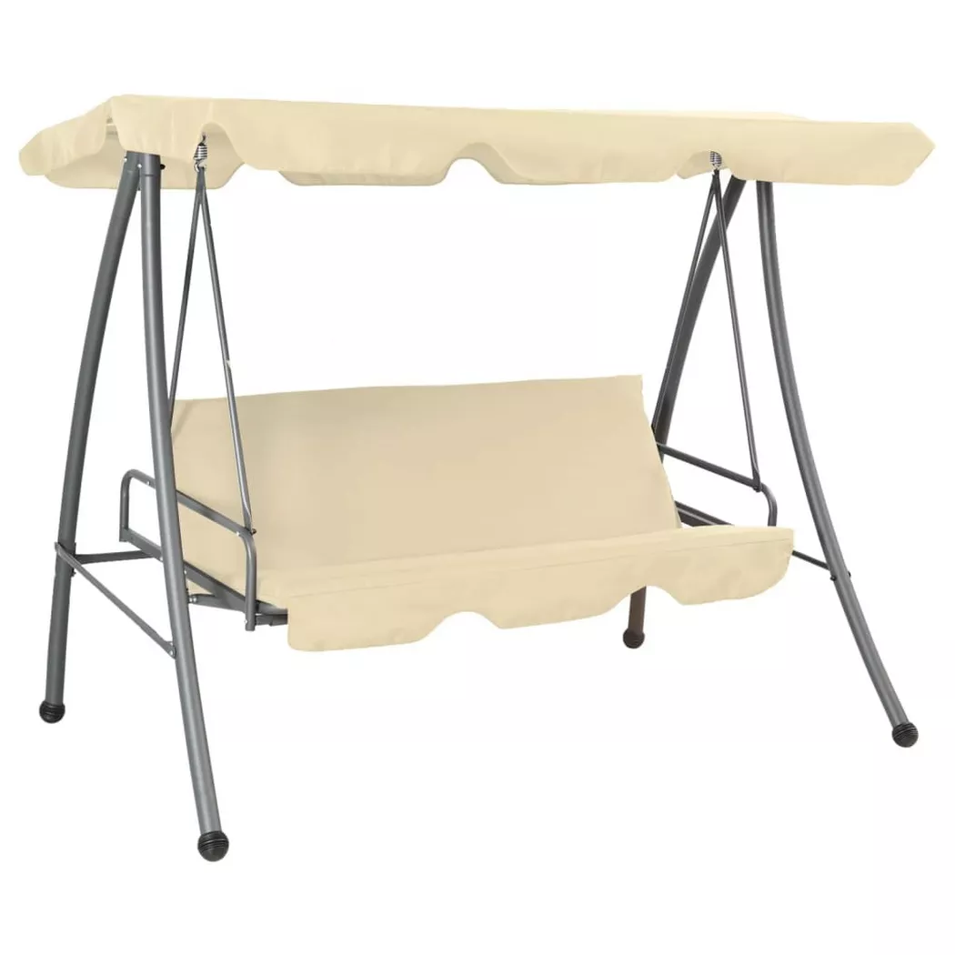 VidaXL - dondolo da esterno Tessuto, One Size, Blanco