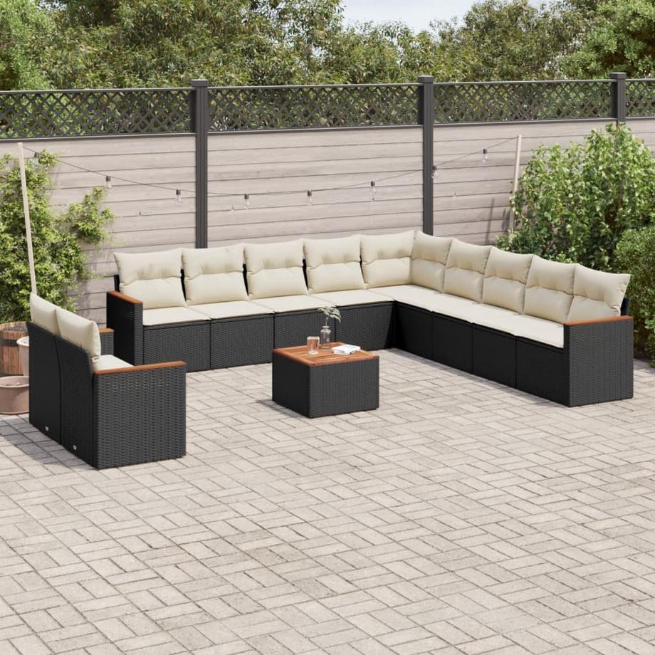 VidaXL set divano da giardino Polirattan  