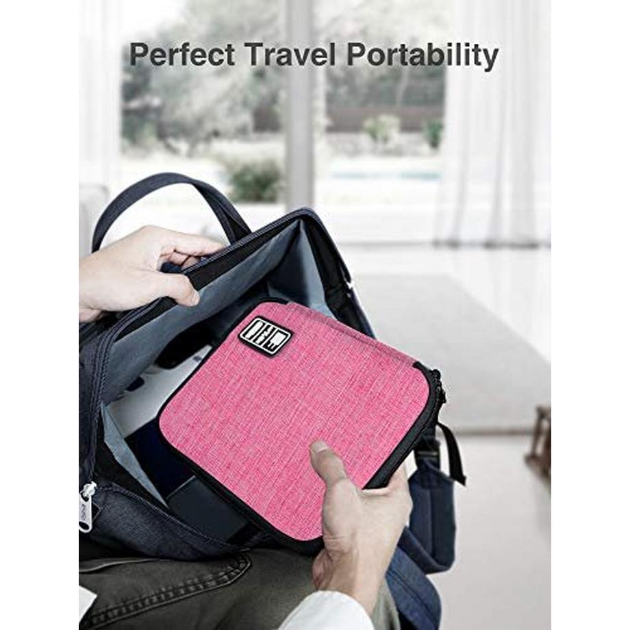 Only-bags.store  Kabeltasche Organiser, Reise-Elektronik-Kabel-Organisator Tasche, kleine Tech Pouch Technologie Ladekabel Tasche Festplatten Tasche Zubehör Tasche für Handy/USB/SD/Power Bank/Gadget/Ladegerät 