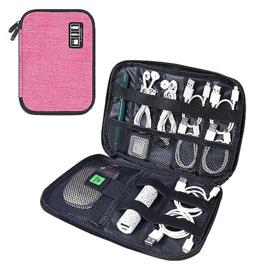Only-bags.store  Kabeltasche Organiser, Reise-Elektronik-Kabel-Organisator Tasche, kleine Tech Pouch Technologie Ladekabel Tasche Festplatten Tasche Zubehör Tasche für Handy/USB/SD/Power Bank/Gadget/Ladegerät 