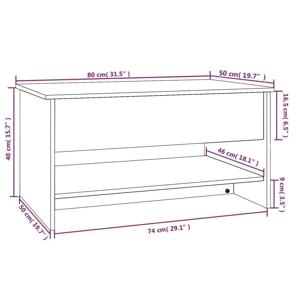 VidaXL Couchtisch holzwerkstoff  