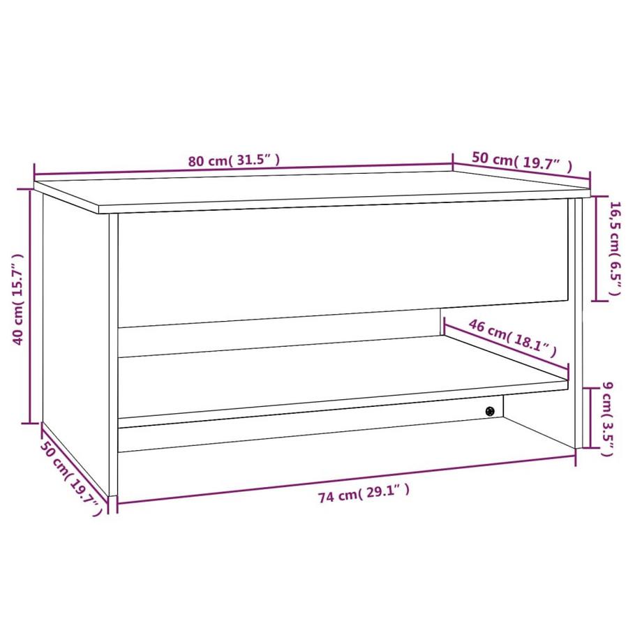 VidaXL Couchtisch holzwerkstoff  