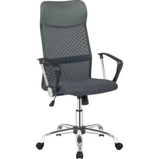 mutoni Chaise de bureau pivotante noire avec filet  