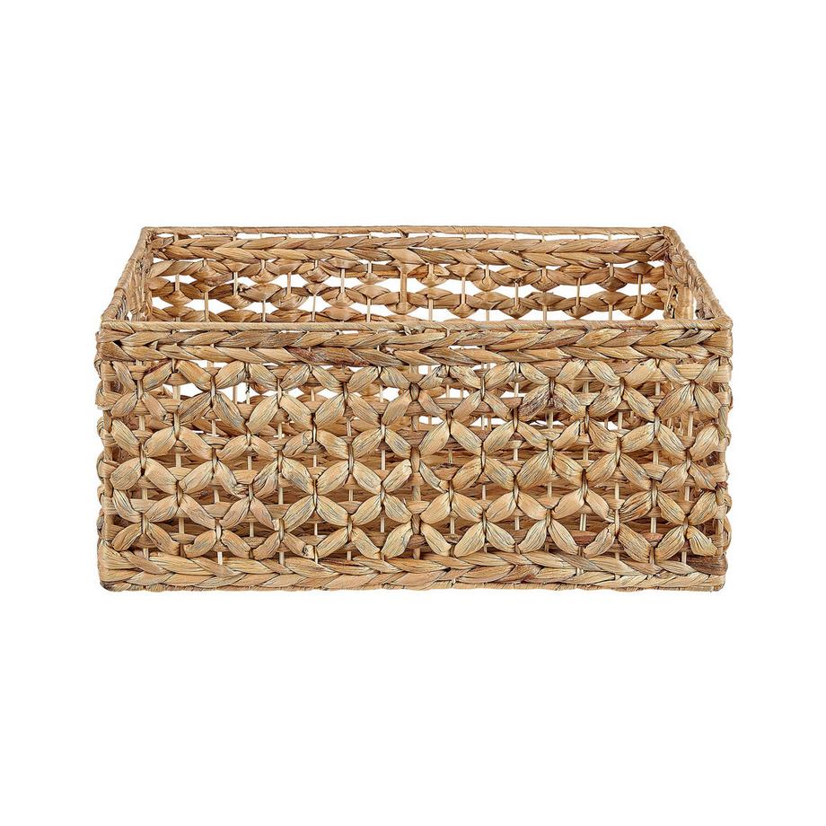 Beliani Aufbewahrungskorb 3er Set aus Wasserhyazinthe Boho MINNOW  