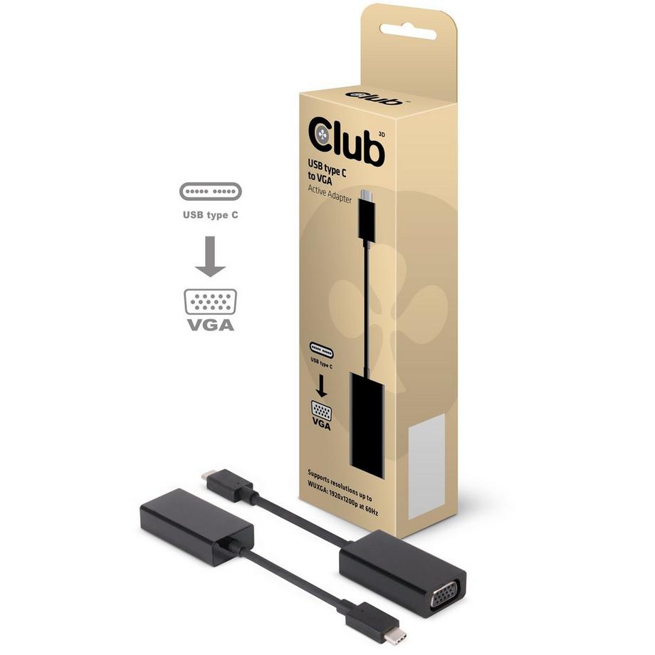 Club3D  CLUB3D USB 3.1 Type C to VGA Active Adapter 