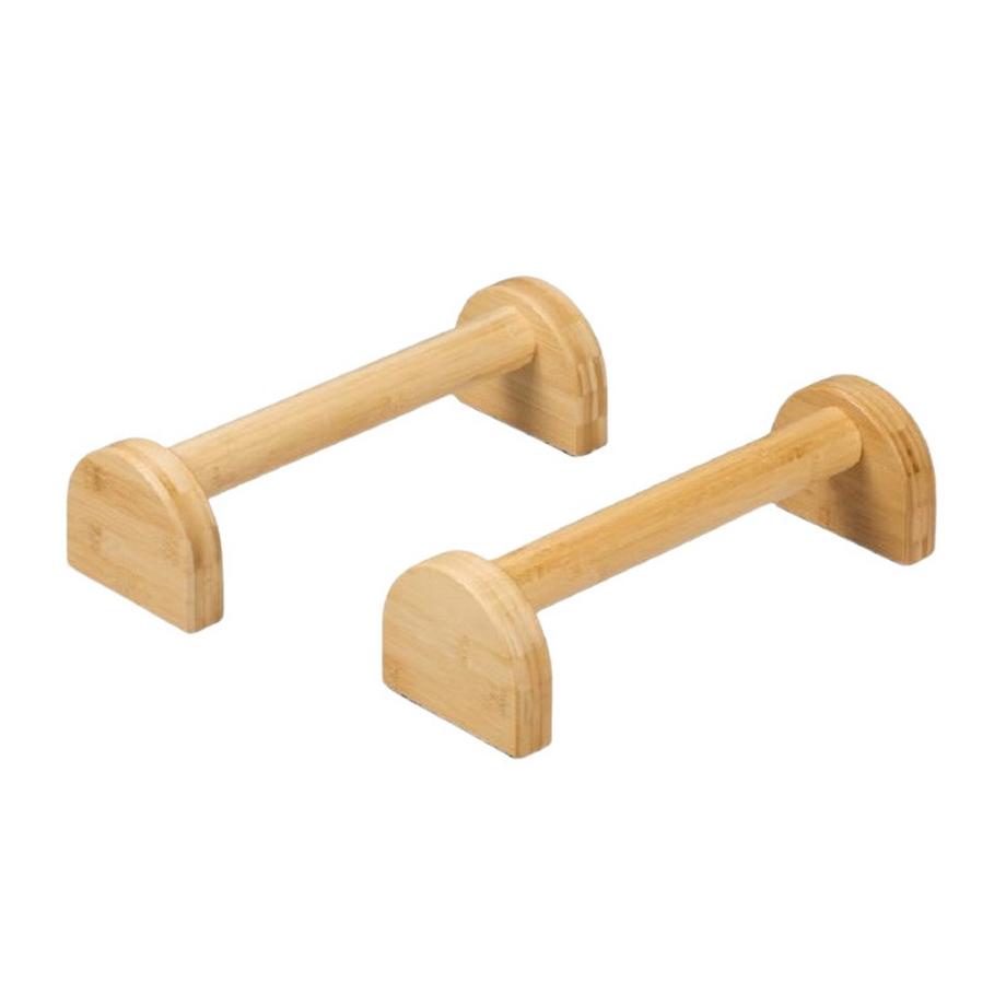 Impugnature per flessioni in bambù, confezione da 2