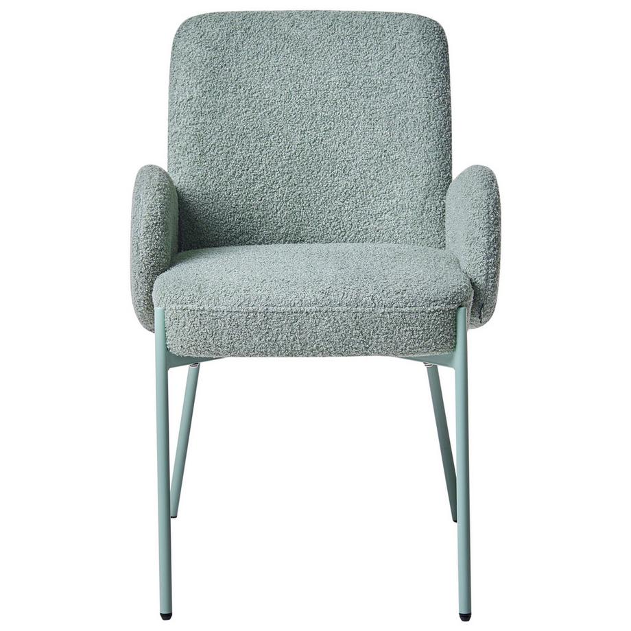 Beliani Chaise de salle à manger en Bouclé Rétro MAGEE  