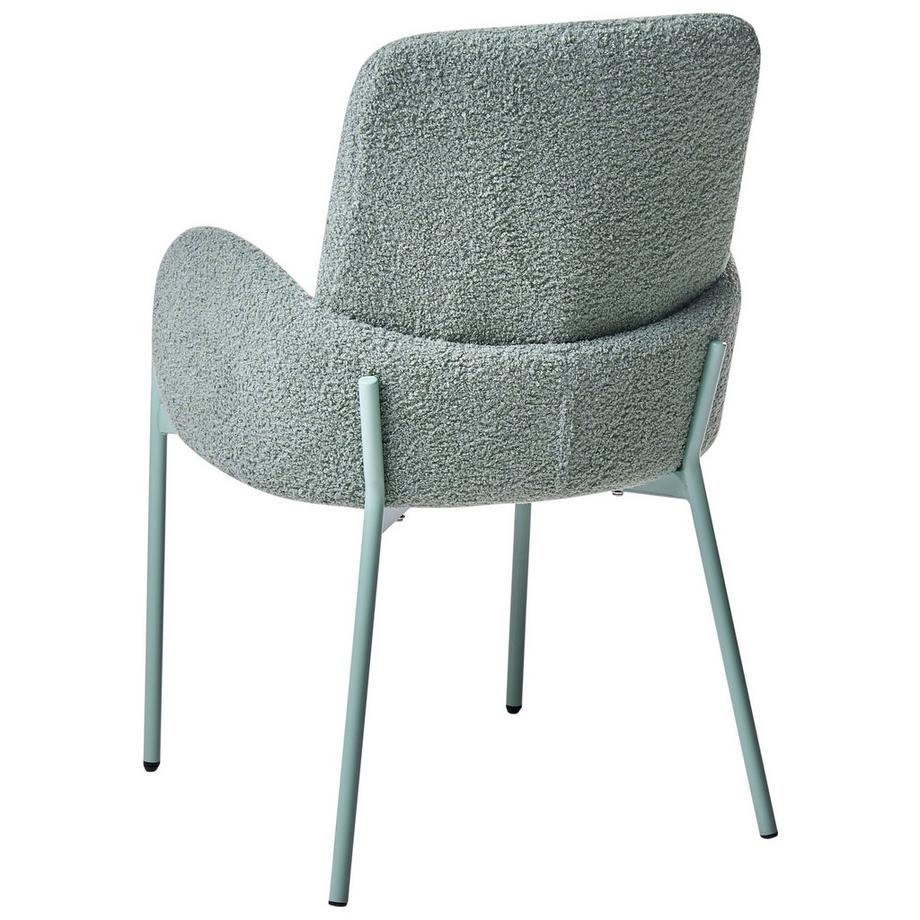 Beliani Chaise de salle à manger en Bouclé Rétro MAGEE  