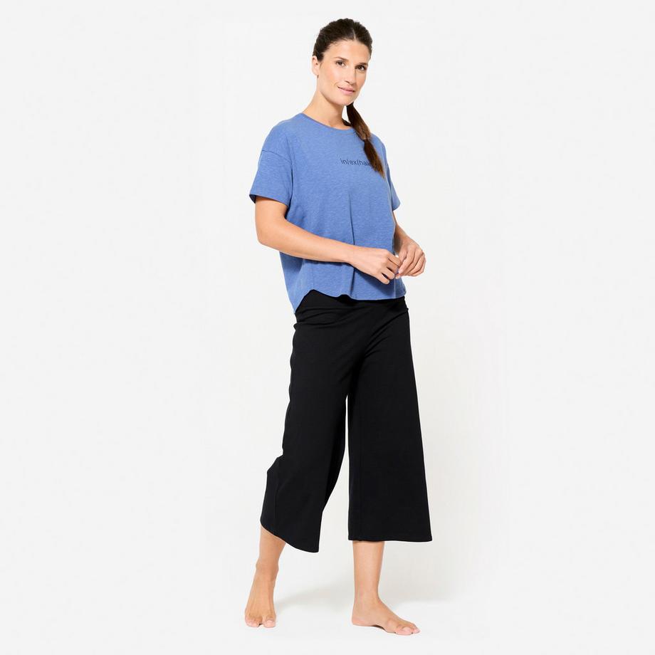 KIMJALY  Pantaloni capri donna yoga cotone 