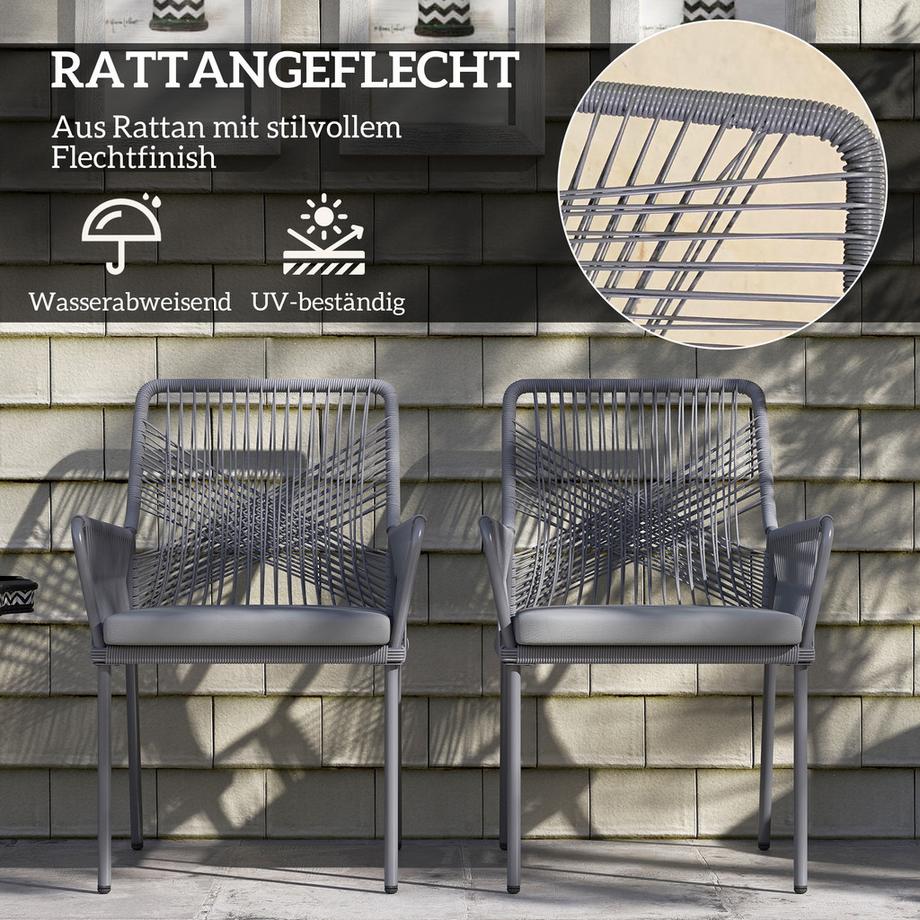 Outsunny Rattan Gartenstuhl  