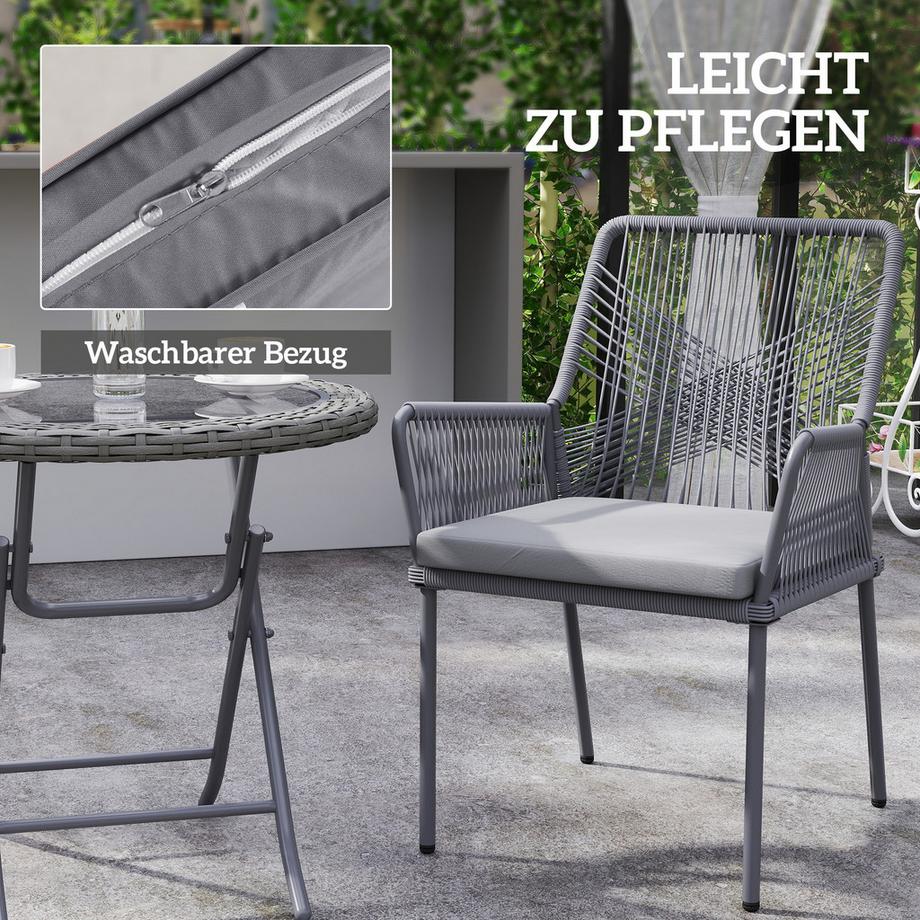 Outsunny Rattan Gartenstuhl  