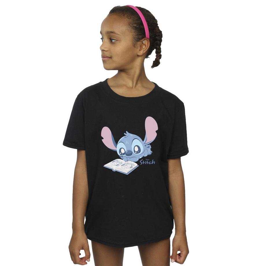 Lilo & Stitch  T-ShirtReading Lying Down 