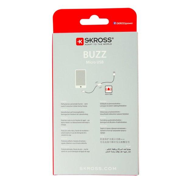 SKROSS  Skross BUZZ MICRO USB câble USB 1 m USB 2.0 USB A Micro-USB B Rouge, Blanc 