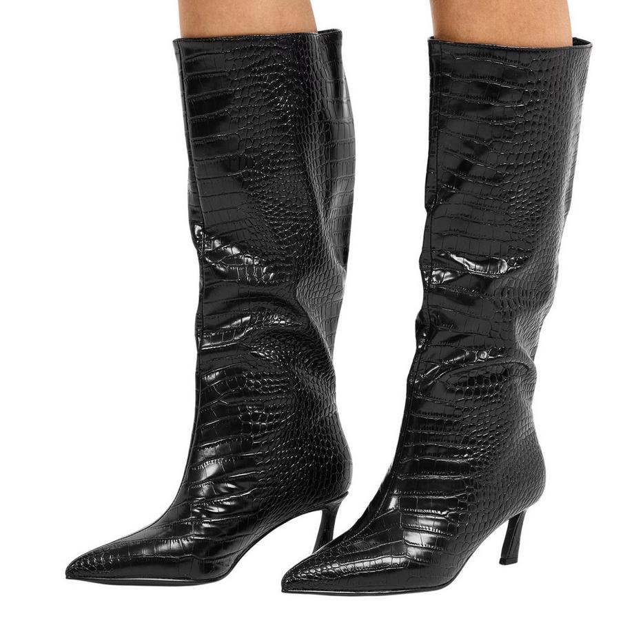 STEVE MADDEN Stivali Lavan Al Ginocchio Tacco Svasato  