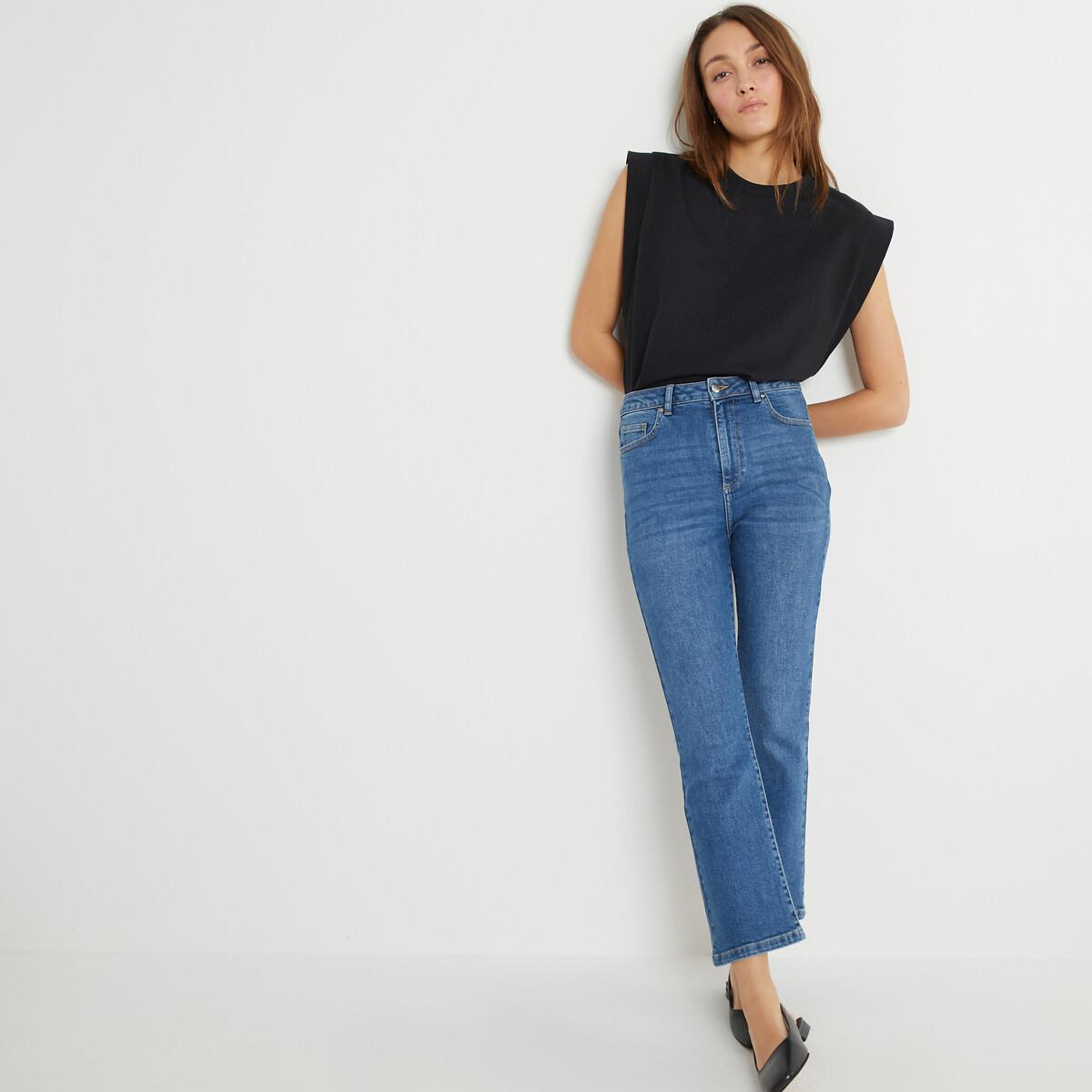 La Redoute Collections  Cropped Flare Jeans mit hoher Taille 
