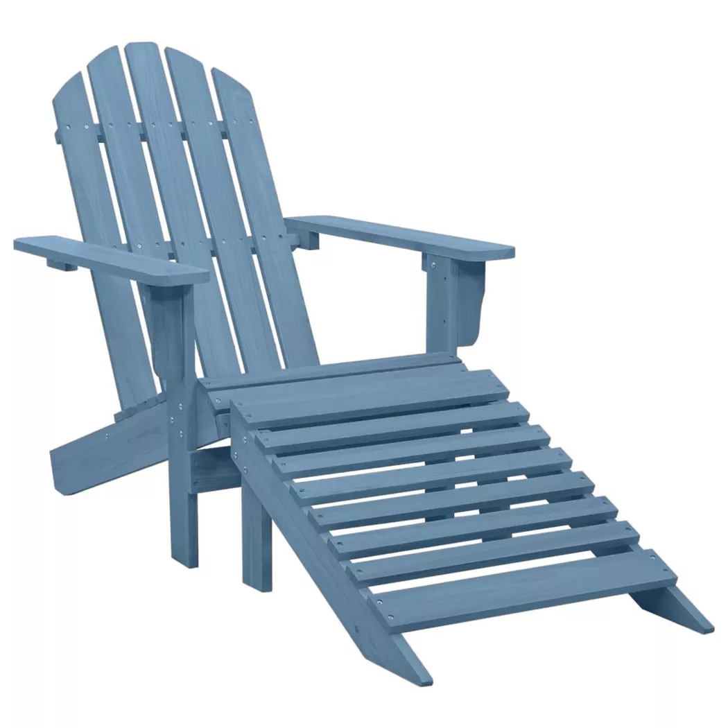VidaXL - Chaise de jardin bois, One Size, Bleu