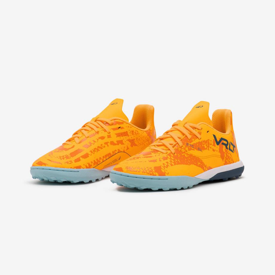 KIPSTA  Chaussures de football à lacets enfant, Viralto I turf orange 