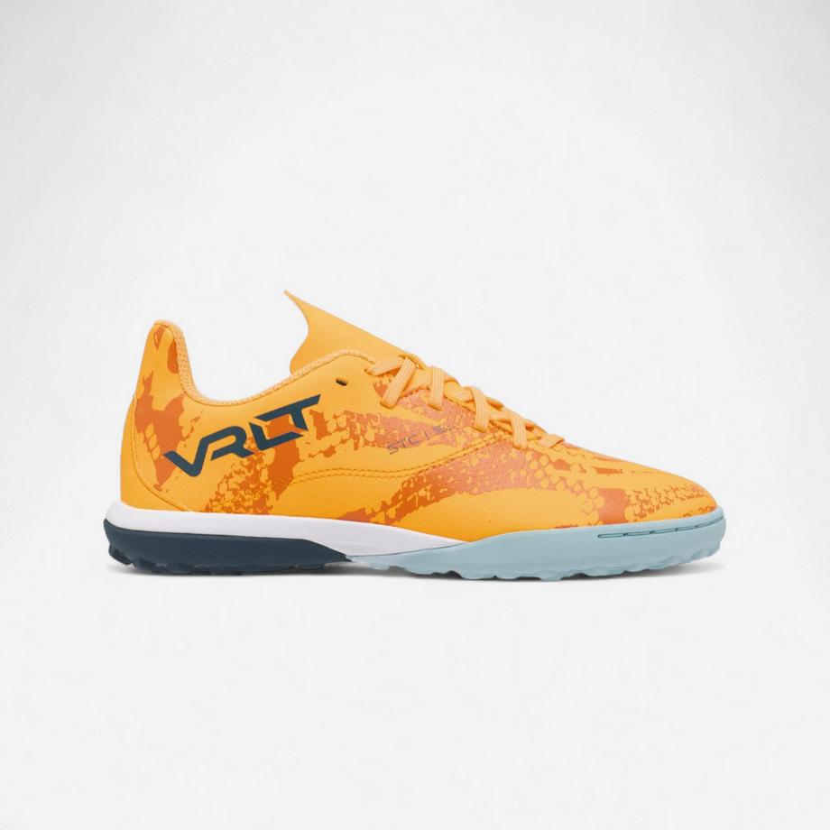 Chaussures de football à lacets enfant, Viralto I turf orange