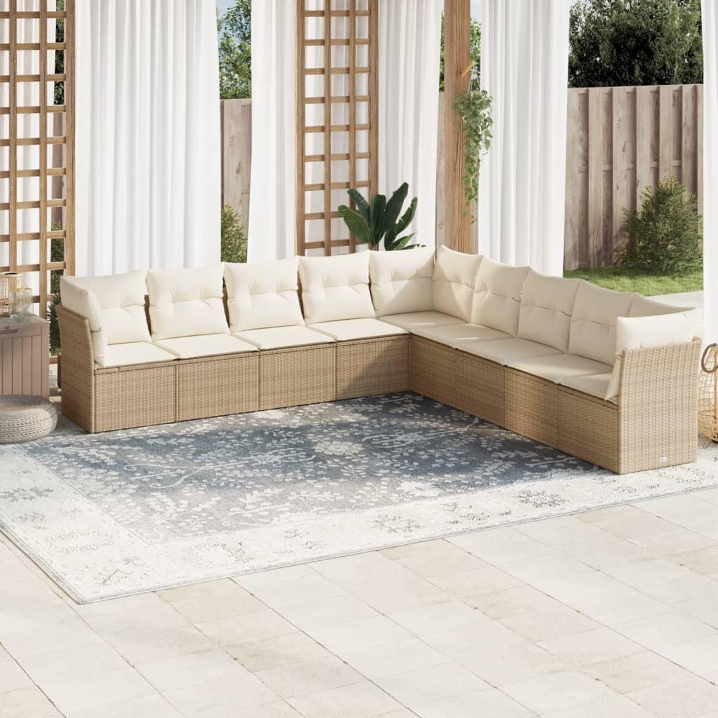 VidaXL set divano da giardino Polirattan  