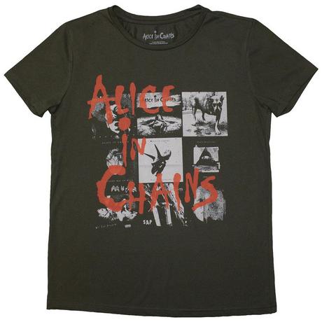 Alice In Chains Album Collage Print T-Shirt  