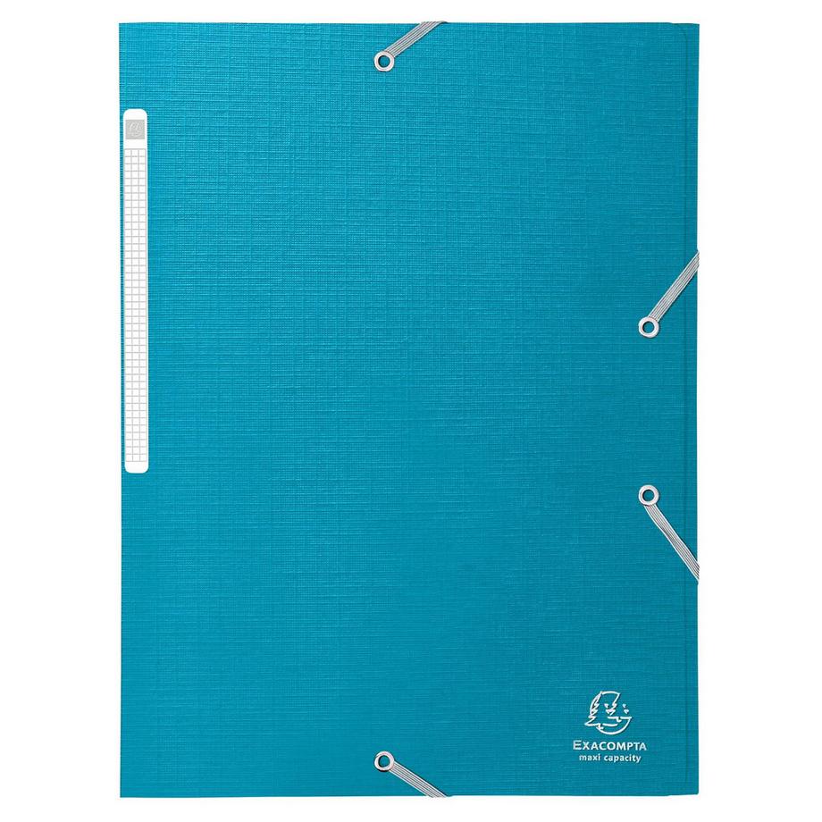 Exacompta Chemises à élastiques à rabats Maxi Capacity carte enduite Teksto - A4 - x 24  