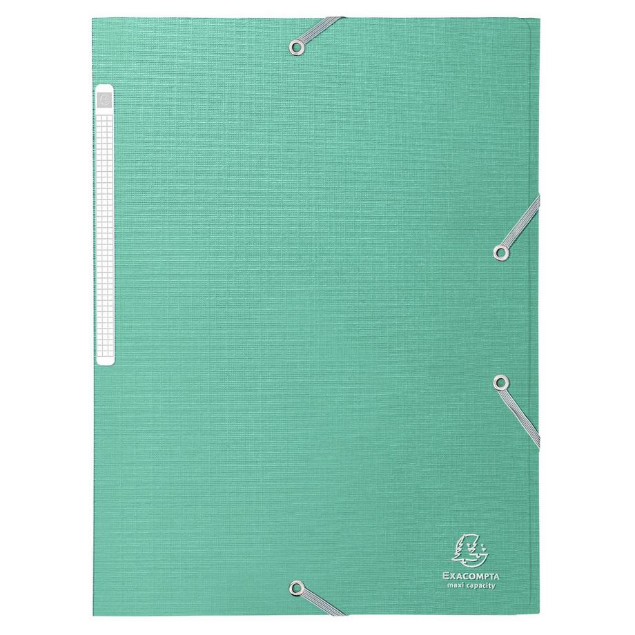 Exacompta Chemises à élastiques à rabats Maxi Capacity carte enduite Teksto - A4 - x 24  