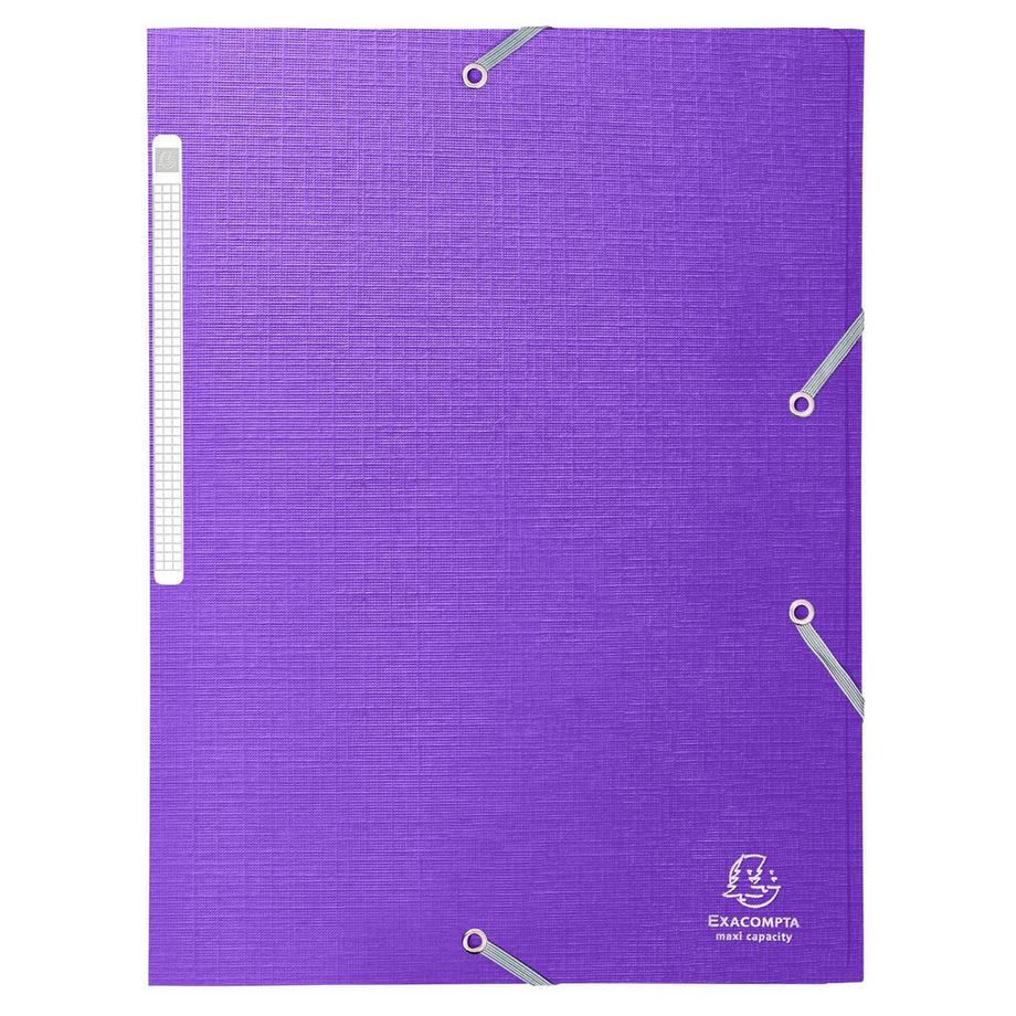 Exacompta Chemises à élastiques à rabats Maxi Capacity carte enduite Teksto - A4 - x 24  