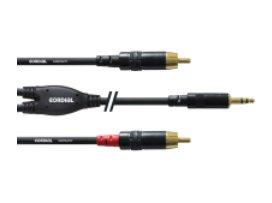 Cordial  Cordial CFY 0.9 WCC Audio-Kabel 0,9 m 2 x RCA 3.5mm Schwarz 