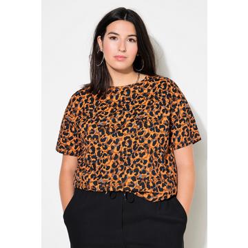 T-shirt dal taglio oversize con colorata stampa leopardata