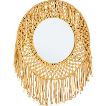 Spiegel Peruvian gelb rund 50