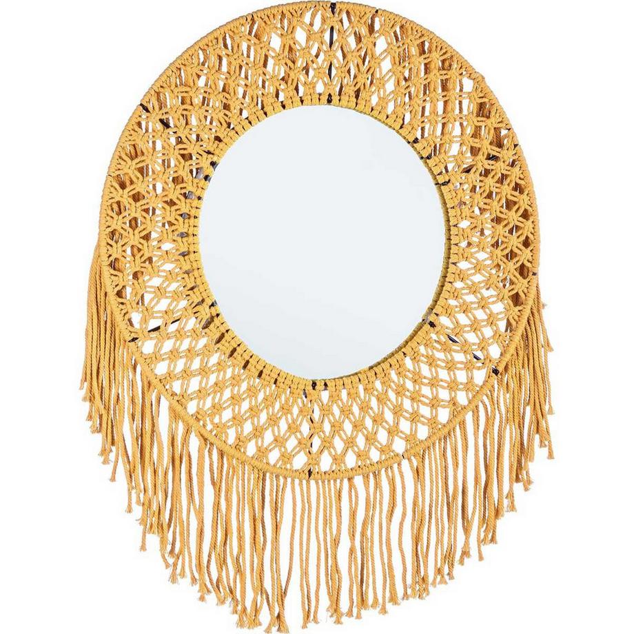 mutoni Miroir Peruvian jaune rond 50  