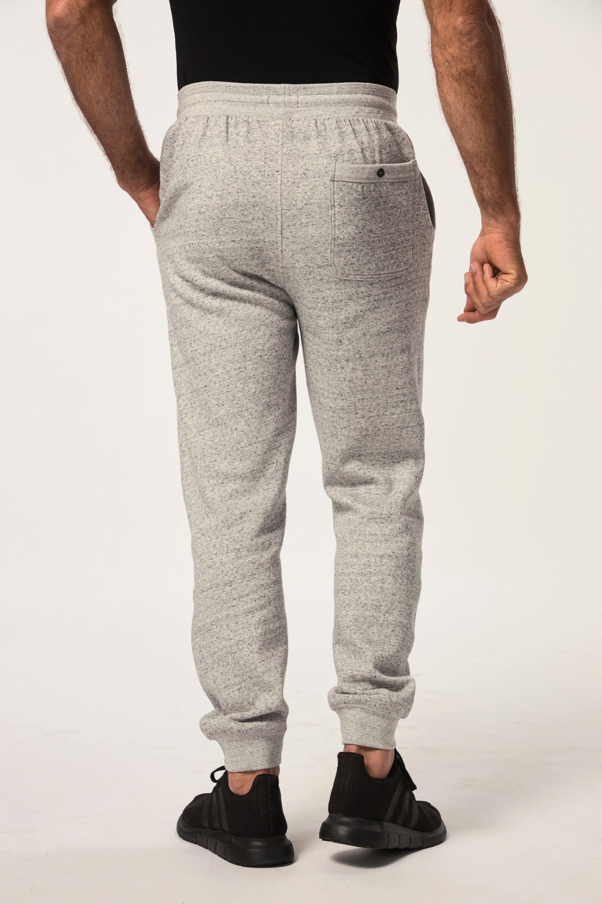 JP1880  Pantalon de jogging en molleton chiné, ceinture élastique et poche arrière, collection Homewear 