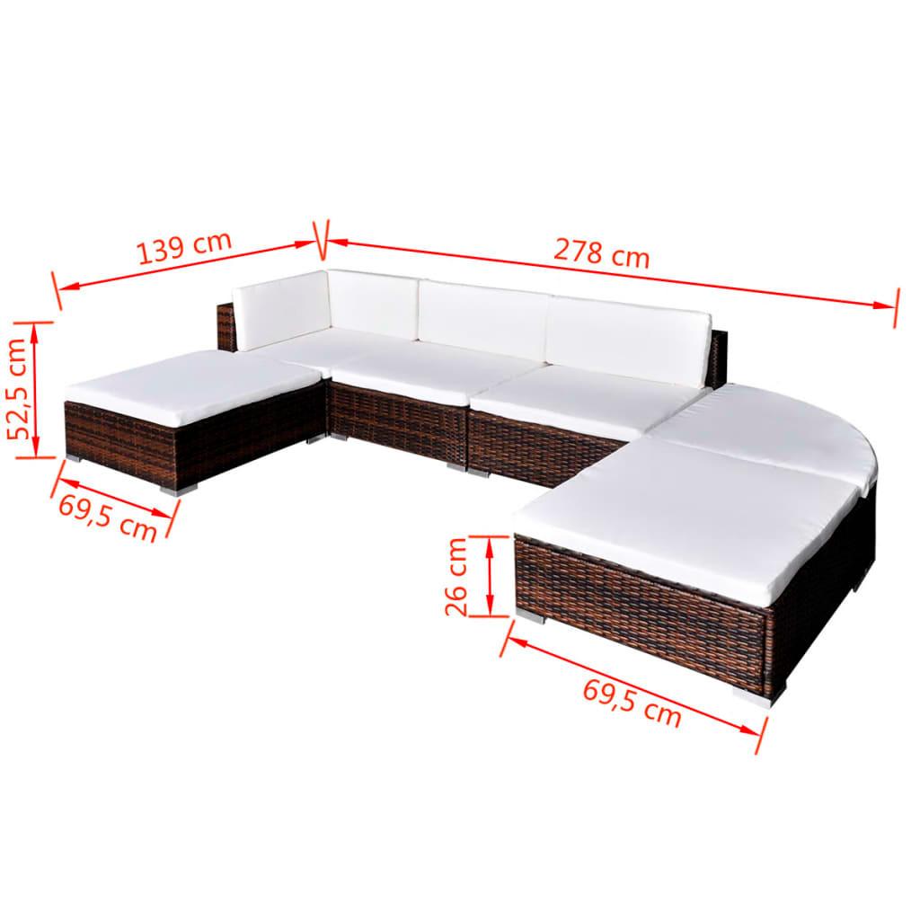 VidaXL Table et chaise de jardin rotin synthétique  