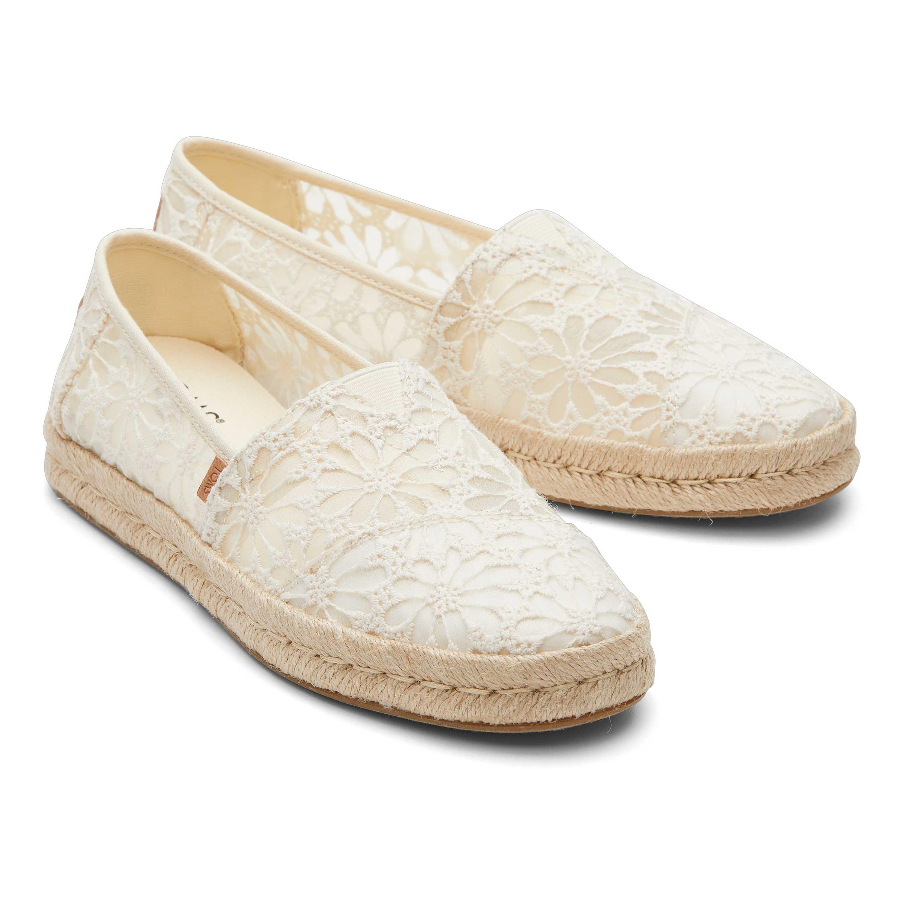 TOMS  espadrillas da donna in pizzo floreale  alpargata rope 2.0 