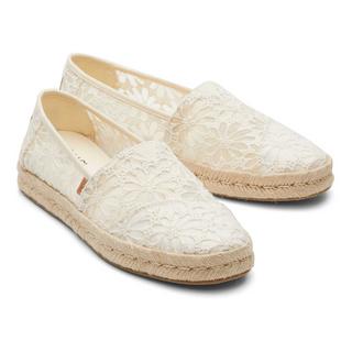 TOMS  espadrilles mit floraler spitze, damen  alpargata rope 2.0 