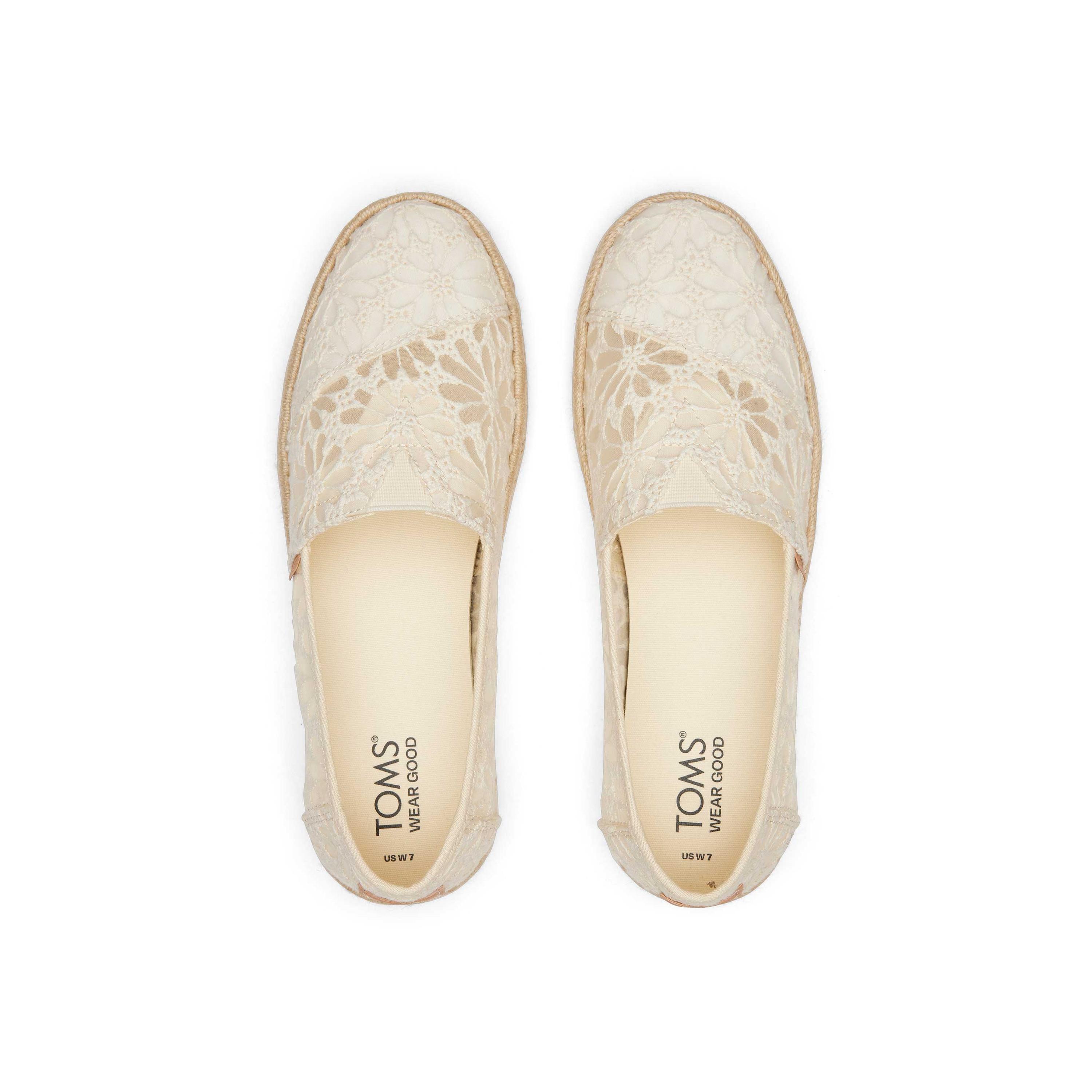 TOMS  espadrilles dentelle floral   alpargata rope 2.0 