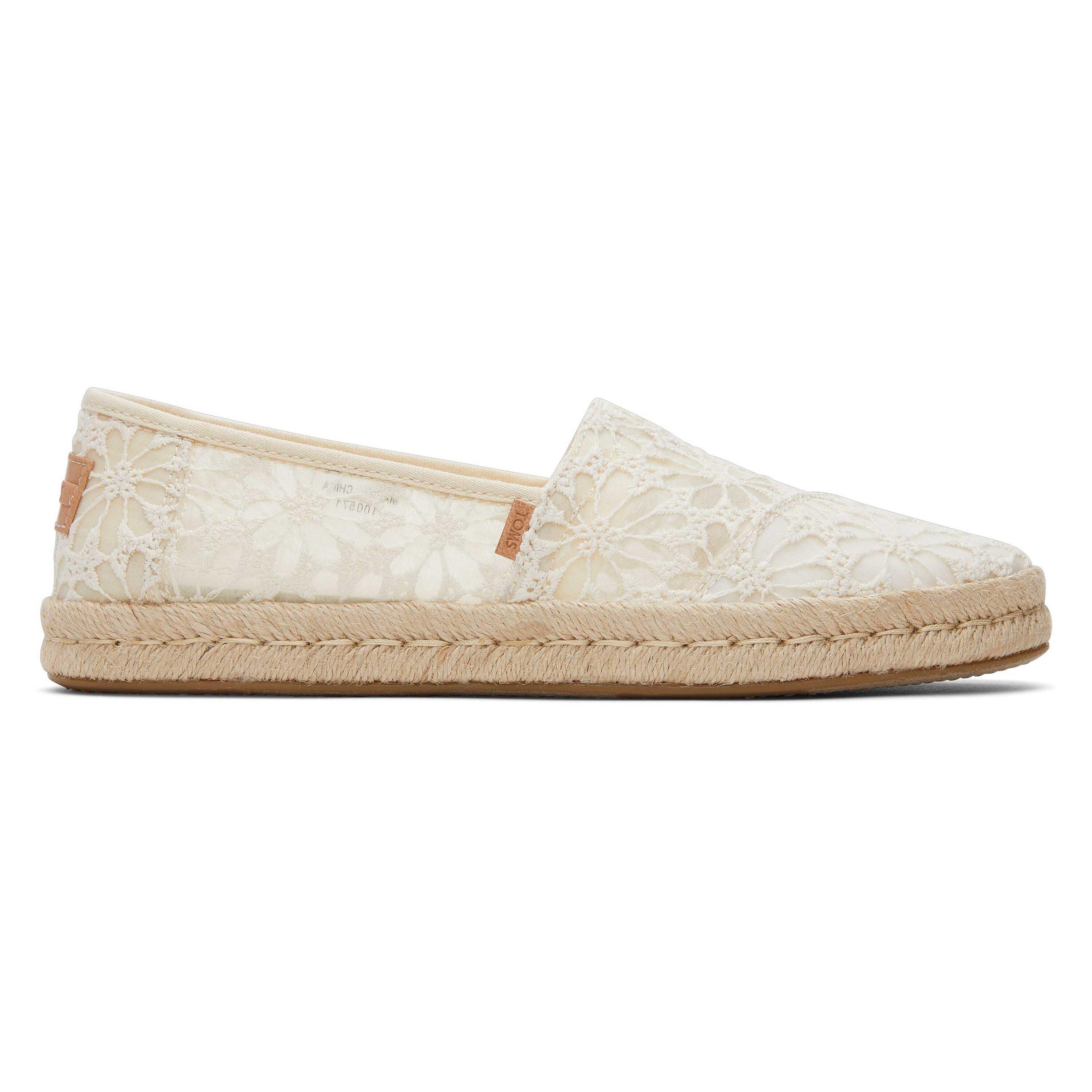 TOMS  espadrillas da donna in pizzo floreale  alpargata rope 2.0 