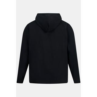 JP1880  Fleece-Hoodie, Kapuze, halber Zipper 