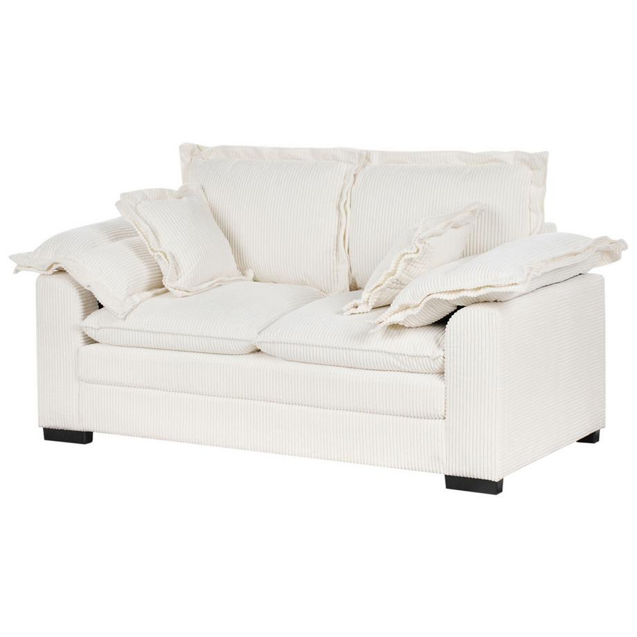 Beliani Canapé 2 places en Velours côtelé Rustique TIRRO  