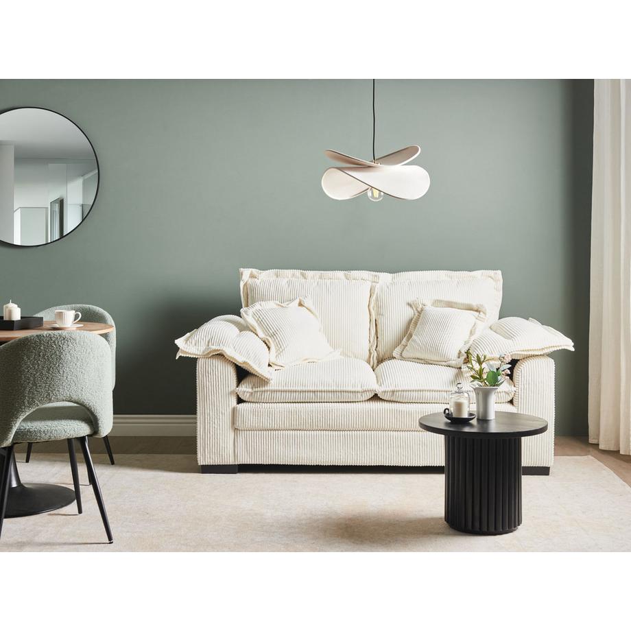 Beliani Canapé 2 places en Velours côtelé Rustique TIRRO  